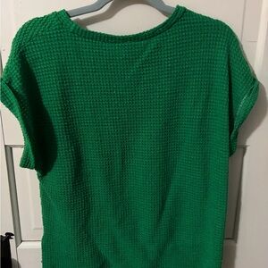 Green Textured Women's Top